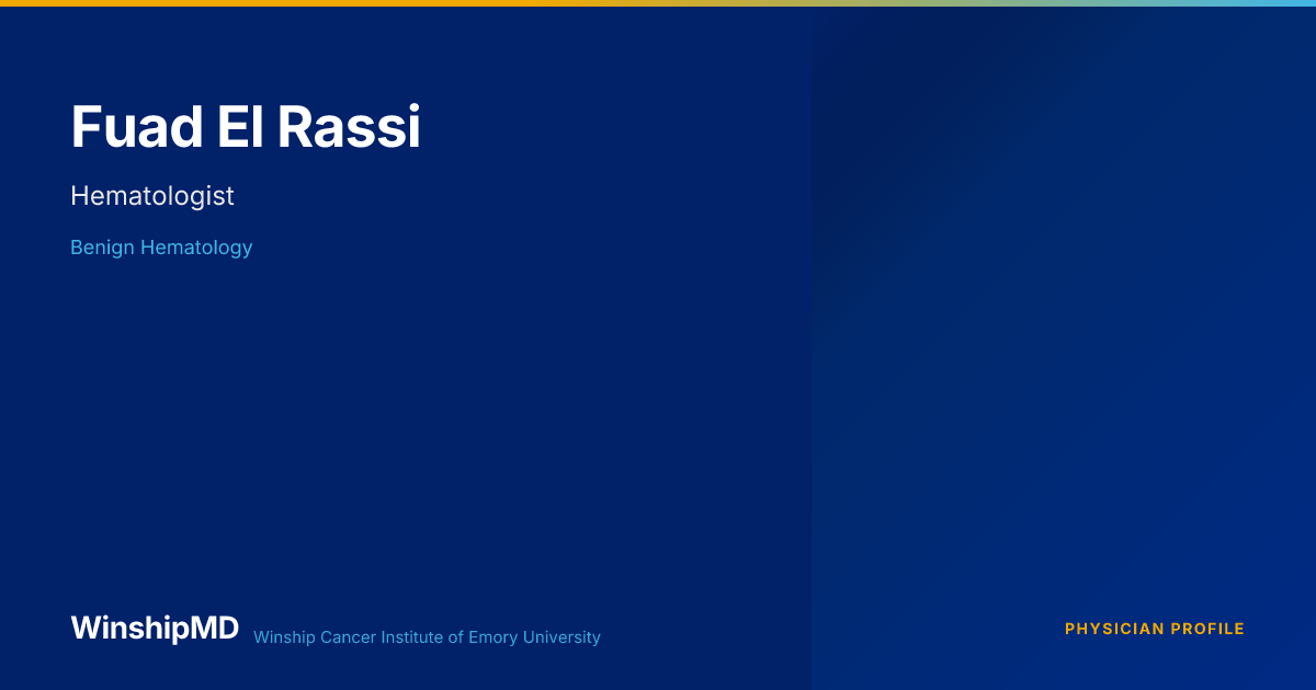 Fuad El Rassi — WinshipMD