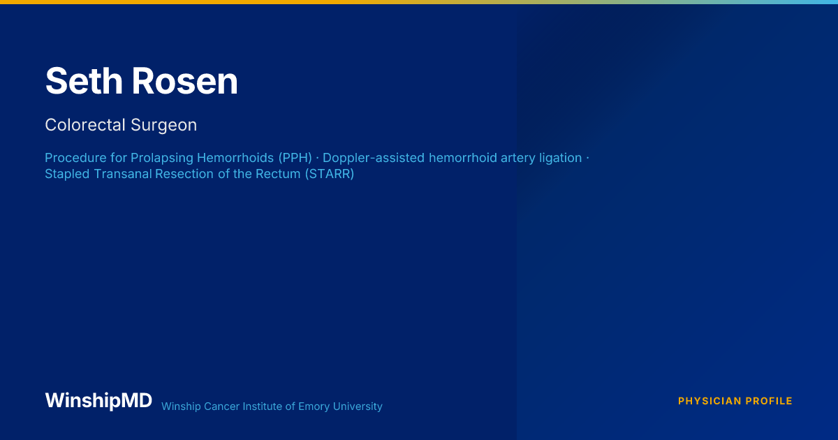 Seth Rosen — WinshipMD